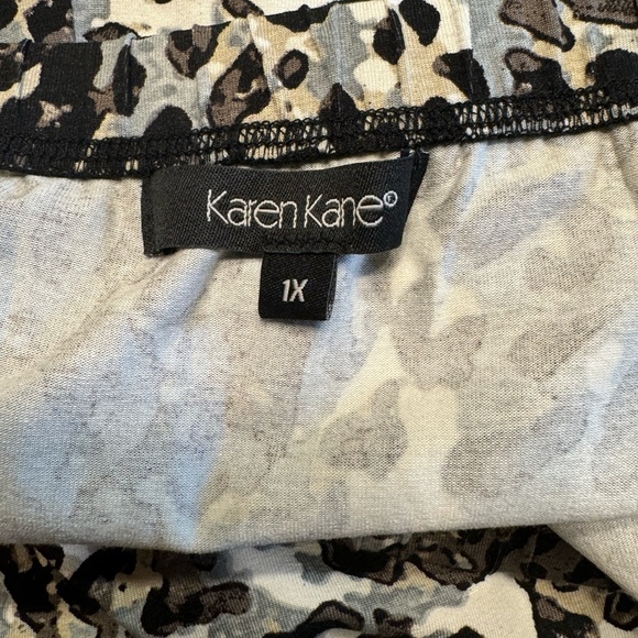 NWT Karen Kane size 1X elastic waist Wild Thing Paneled Shirt Retail $114 - Picture 5 of 16